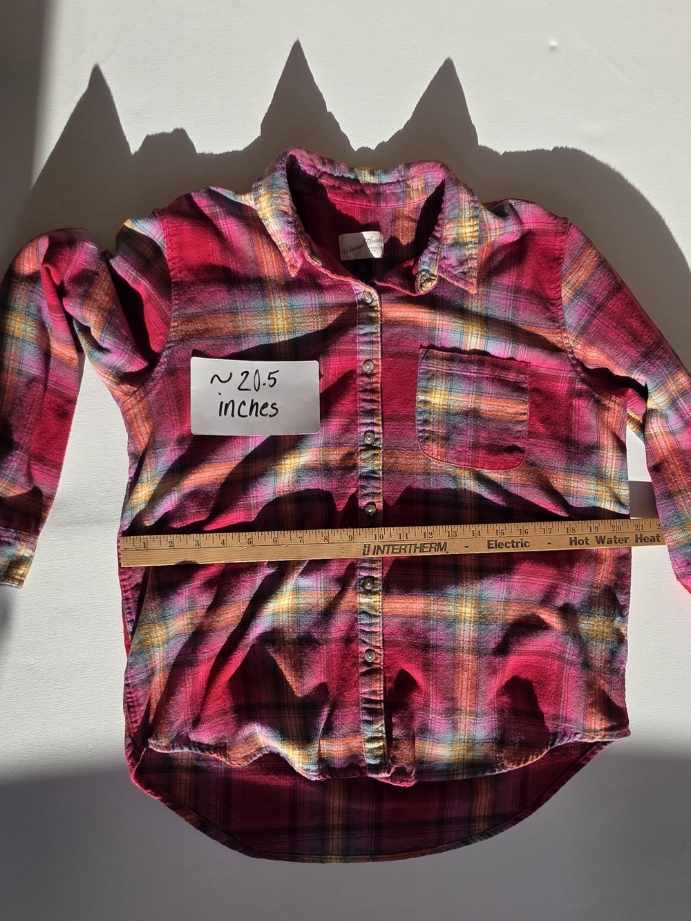 Universal Thread Pink and Red Plaid Button-Up Shirt - Picture 7 of 12